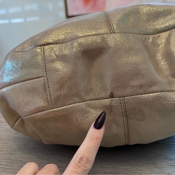 Coach Lynn SOHO Champagne Gold Leather Hobo Bag - Picture 9 of 9